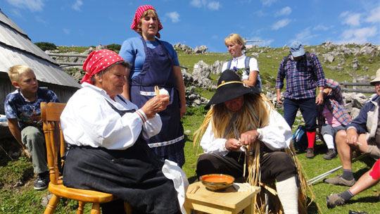 Velika Planina - cheese making